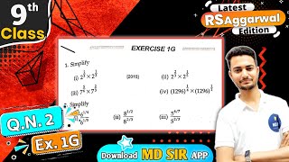 Rs Aggarwal Class 9 Chapter 1  Exercise 1G Question number 2  Number System  Md Sir Class 9 [upl. by Ailaza]