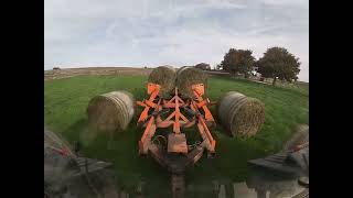 Carting 3rd cut bales 10th October 2023 with traileyre at Organ Ground Farm [upl. by Mackenie855]