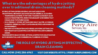 What are the advantages of hydro jetting over traditional drain cleaning methods [upl. by Icyaj843]