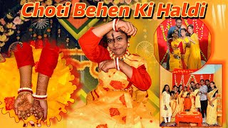 Choti behen ki haldi❤️🥰Ruhisharmavlog family familyvlog [upl. by Monte]