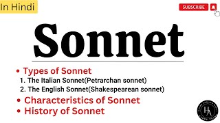 Sonnet and its types in English Literature [upl. by Carn]