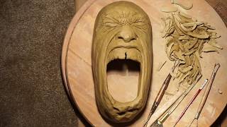 Amazing Art  How to make a Ceramic Mask  Incredible Pottery [upl. by Hgieliak]