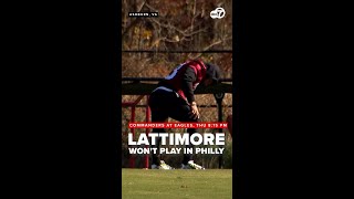 Commanders corner Marshon Lattimore will not play against the Eagles in Philadelphia [upl. by Ellekcim]