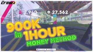 Best Street Race Grind  900000 in 1 HOUR Money Method  The Crew 2  Harlem West Calculations [upl. by Hcab]