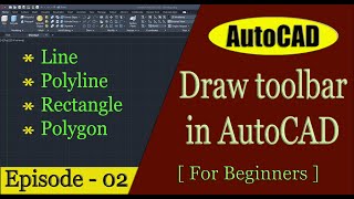 Draw toolbar in AutoCAD  Draw Toolbar  autocad cad [upl. by Iaras425]