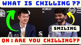 Ding Liren replies to ‘ DING CHILLING ’ meme and makes Gukesh to smile   dingliren gukesh [upl. by Mable890]