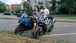 Kawasaki Ninja 7 Hybrid  prezentacja trybu spacerowego i porównanie do Ninja 650 Ojciec i Córka [upl. by Santa]