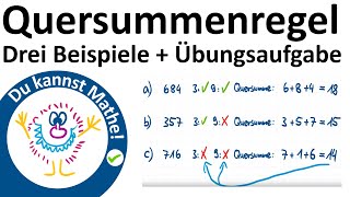 Quersummenregel Ist eine Zahl durch 3 oder 9 teilbar  Teilbarkeitsregeln [upl. by Werna]