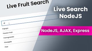 AJAX Live Data Search Using Nodejs MongoDB Express [upl. by Sheree]