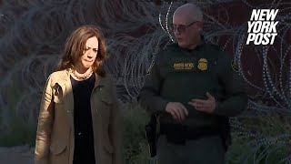 Border ‘czar’ Kamala Harris claims its security has been a ‘longstanding priority’ [upl. by Narud831]