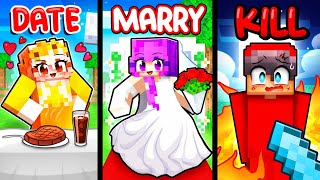 DATE MARRY KILL in Minecraft [upl. by Lindo]