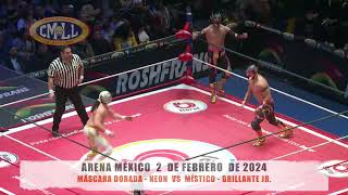 CMLL  FINAL GRAN ALTERNATIVAMÁSCARA DORADA  NEÓN VS MÍSTICO  BRILLANTE JRARENA MÉXICO020224 [upl. by Lathrop505]