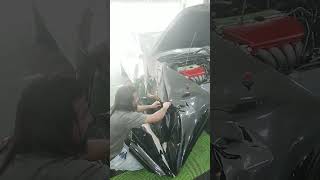 Wrapping fender car honda accord [upl. by Bartholomew]