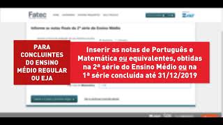 Como realizar sua Inscrição passo a passo  Vestibular Fatec 1º Semestre de 2022 [upl. by Traver653]