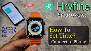 Hryfine Smart Watch Time Settings  Hryfine App How To Use  Set Time amp Calender [upl. by Winchester]