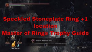 Dark Souls III  How to find the Speckled Stoneplate Ring 1 location Master of Rings Trophy [upl. by Odlabu]