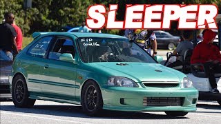 Sleeper 960HP AWD Civic Runs 8s on Street Tires The Perfect Street Honda [upl. by Silda]