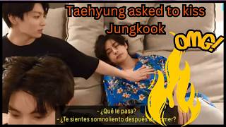 Taehyung asked to kiss Jungkook right on the live stream [upl. by Venator456]