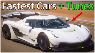 Forza Horizon 5  Top 5 FASTEST Cars WITH TUNES Best Top Speed Car FH5 [upl. by Ardnnaed]