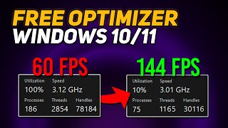 USE this FREE OPTIMIZER to Boost FPS  Windows 1011 Optimization for GAMING amp Performance 2024 [upl. by Vasya]