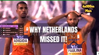 Paris 2024 4x100 Relay Men NETHERLANDS FAILED TO QUALIFY FIND OUT WHY netherlands paris2024 [upl. by Ferdinanda]