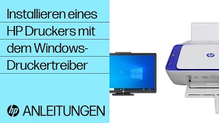 Installieren eines HP Druckers mit dem WindowsDruckertreiber  HP Drucker  HP Support [upl. by Fujio]