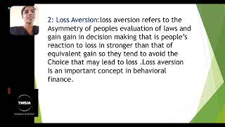 Behavioral biases in Investment decision making Video Presentation AFM MCom  GFGCASC Sira TMSIA [upl. by Adrell]