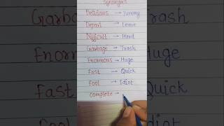 Synonyms english education [upl. by Elimac]