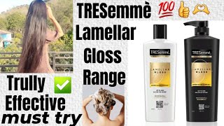 TRESemmè Lamellar Gloss Shampoo Conditioner Honest Review [upl. by Ciri]