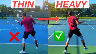 How to Hit a Heavy Topspin Forehand  Tennis Lesson with 45 NTRP Student Alec [upl. by Aramit]