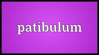 Patibulum Meaning [upl. by Zeta170]