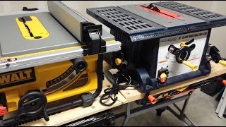 Harbor Freight Table Saw vs DeWalt DW745 Jobsite Saw [upl. by Giustina]