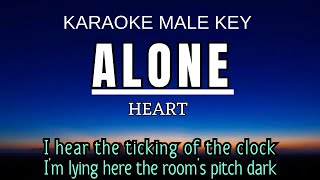 Heart  Alone Karaoke Male Key Nada Pria 6 D mayor [upl. by Eselahs]