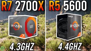 Ryzen 7 2700X vs Ryzen 5 5600  Tested in 2023 [upl. by Bethena]