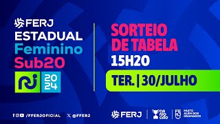 Sorteio de Tabela  Campeonato Estadual Feminino Sub 20 2024 [upl. by Bliss]