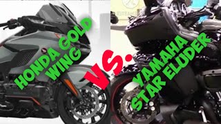 YAMAHA STAR ELUDER VS HONDA GOLD WING BEST TOURING BIKE [upl. by Nosloc]