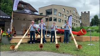 Lochus Alphorn Quartett am Jodlerfest in Sempach bei Suissewood [upl. by Godden]