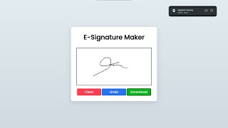 ESignature Maker with Download Using HTML CSS and JavaScript with Source Code [upl. by Cinnamon585]