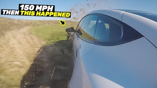 We CRASHED the Tesla Model S PLAIDTWICE SCARY [upl. by Aleece50]