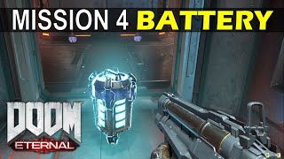 How to Get the 1st Sentinel Battery in Mission 4 Doom Hunter Base  DOOM Eternal [upl. by Pozzy452]