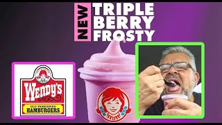 Triple Berry Frosty and French Fries Review from Wendys Chips crisp crunch ASMR Mukbang [upl. by Tecil]