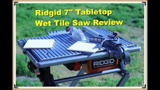 Ridgid 7quot table top wet tile saw review [upl. by Ecirpac991]