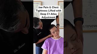 Jaw Pain amp Chest Tightness Lifteed with C1 Atlas chiropractic adjustment shorts [upl. by Aihsekat]