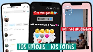 🔥 HONISTA ATUALIZADO 2023 INSTAGRAM estilo IPHONE com EMOJIS IOS 16  FONTES IOS 🥳 V72 [upl. by Noret]