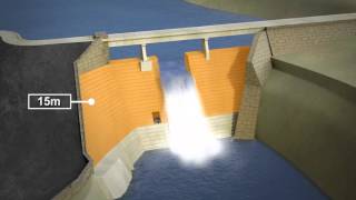 Seqwater explains How ungated dams work animation [upl. by Noemad]