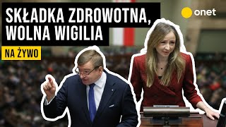 Składka zdrowotna wolna Wigilia Posiedzenie Sejmu  2711 [upl. by Strohl]