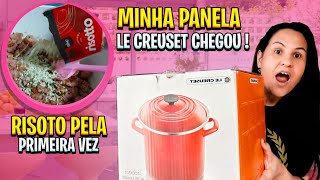 Unboxing STOCKPOT LE CREUSET  fiz RISOTO pela PRIMEIRA vez  ORGANIZEI A COZINHA DA JANTA [upl. by Onfroi774]