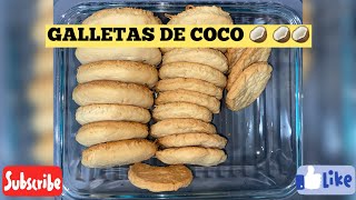 Como preparar GALLETAS DE COCO 🥥 🥥 receta fácil receta galletascaseras pancasero cocinafacil [upl. by Ttenyl472]