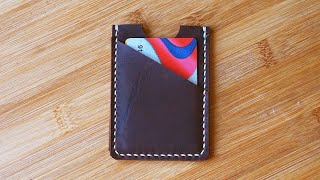 Making a Slim Vertical Leather Wallet｜Philippines Leather Craft [upl. by Jb661]