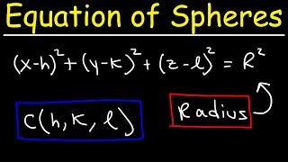 How To Find The Equation of a Sphere Center amp Radius Given The Endpoints of its Diameter [upl. by Namharludba16]